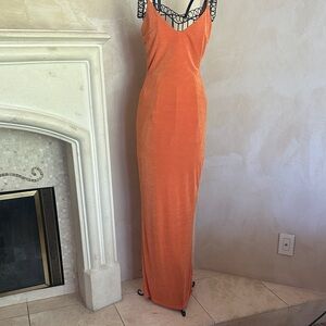 Chic Orange Maxi Dress